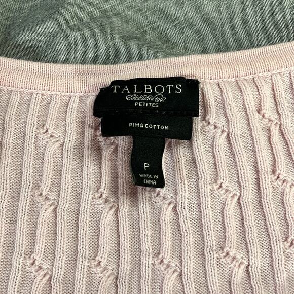 Talbots Petite Cable Knit Cardigan - Picture 3 of 3